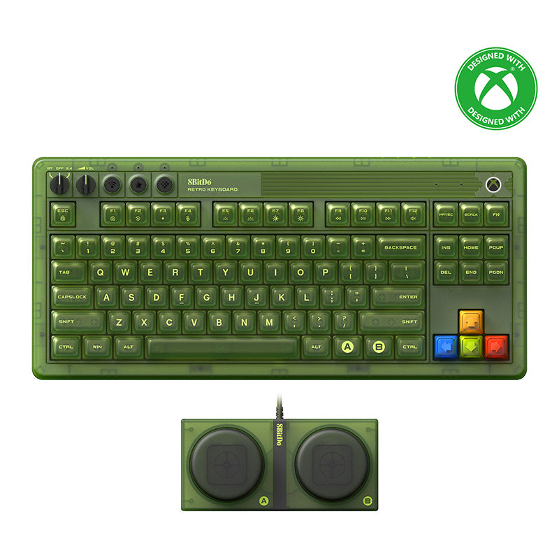 8BitDo Retro 87 Mechanical Keyboard - Xbox Edition